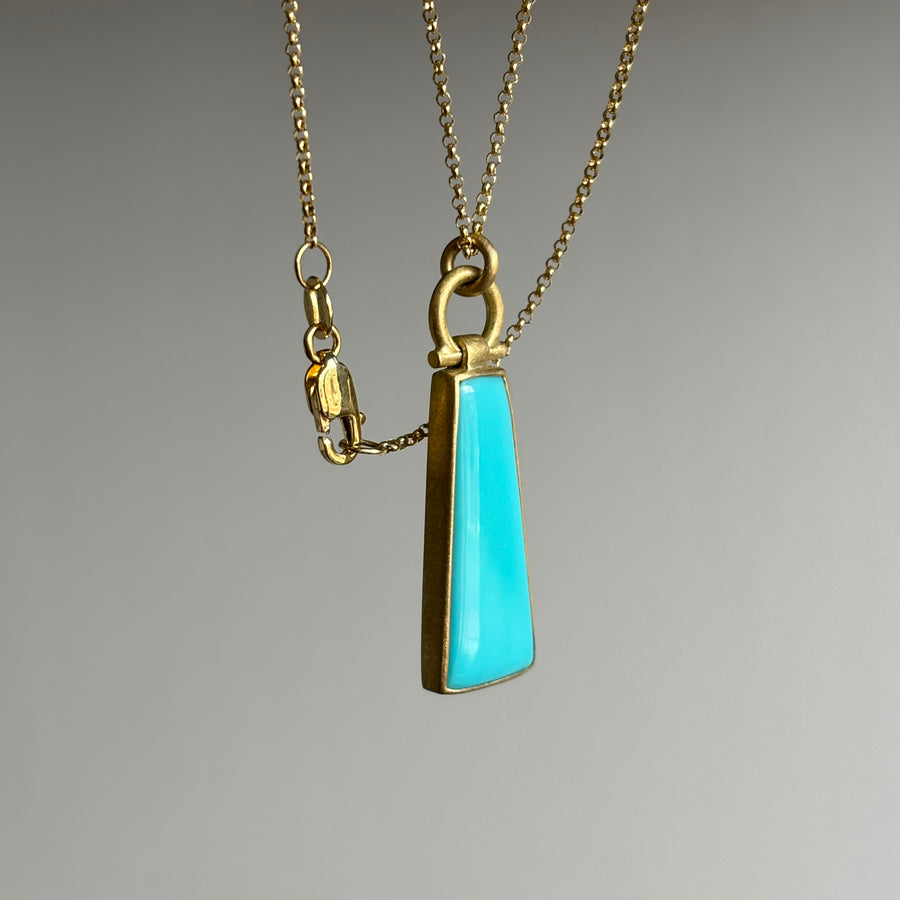 Sleeping Beauty Turquoise Trapezoid Necklace