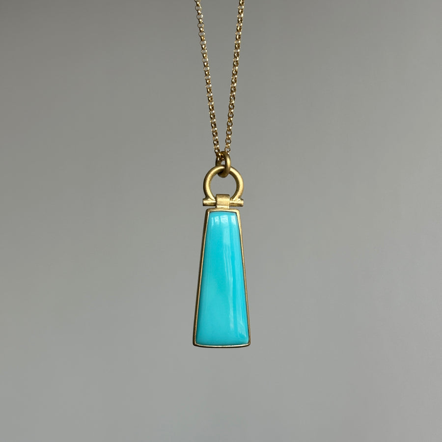 Sleeping Beauty Turquoise Trapezoid Necklace