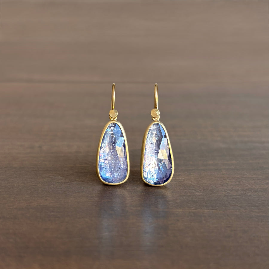 Periwinkle Tanzanite Pebble Drop Earrings