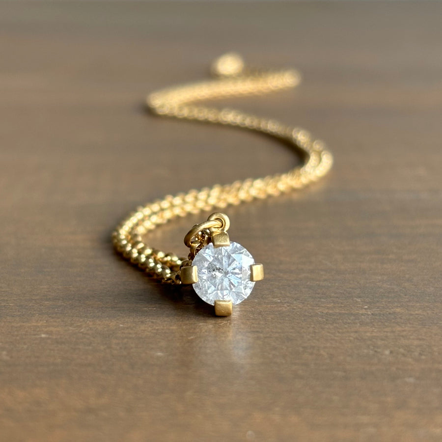 Brilliant Icy Prong-Set Diamond Necklace