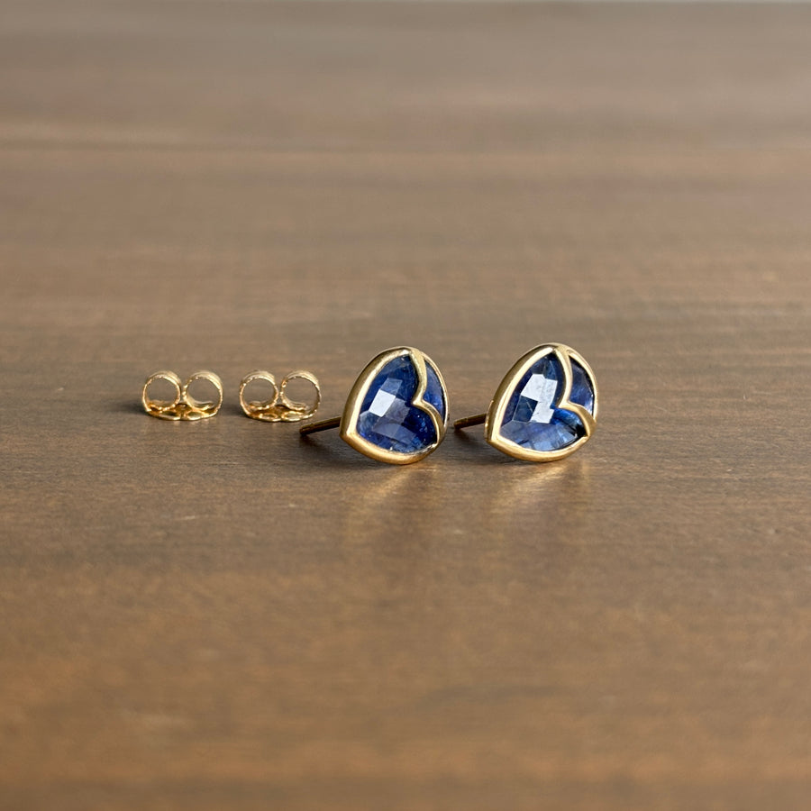 Kyanite Owl Stud Earrings