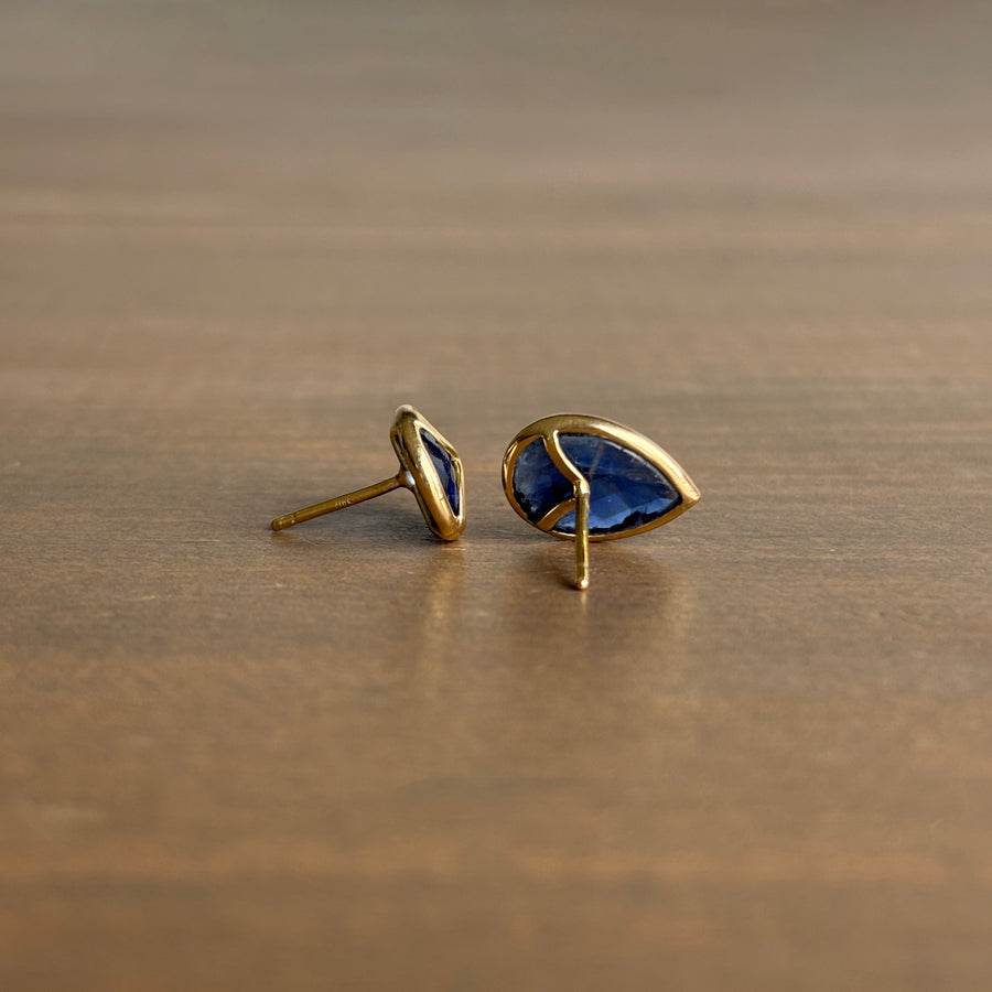 Kyanite Owl Stud Earrings