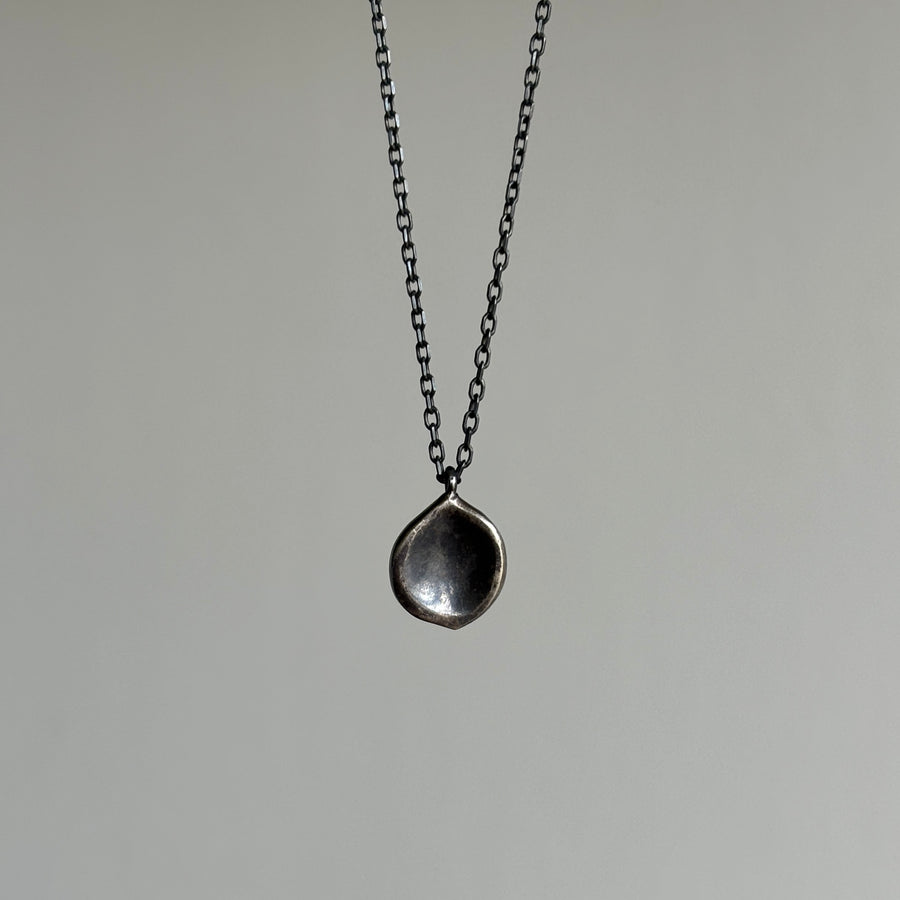 Oxidized Silver Seed Pendant