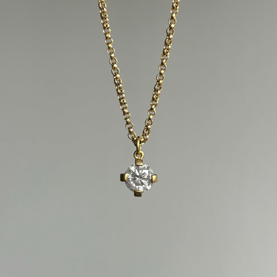 Brilliant Icy Prong-Set Diamond Necklace