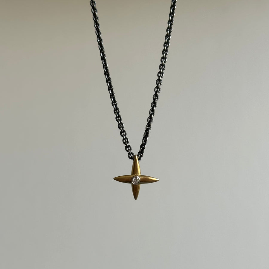 Star Cross Diamond Pendant