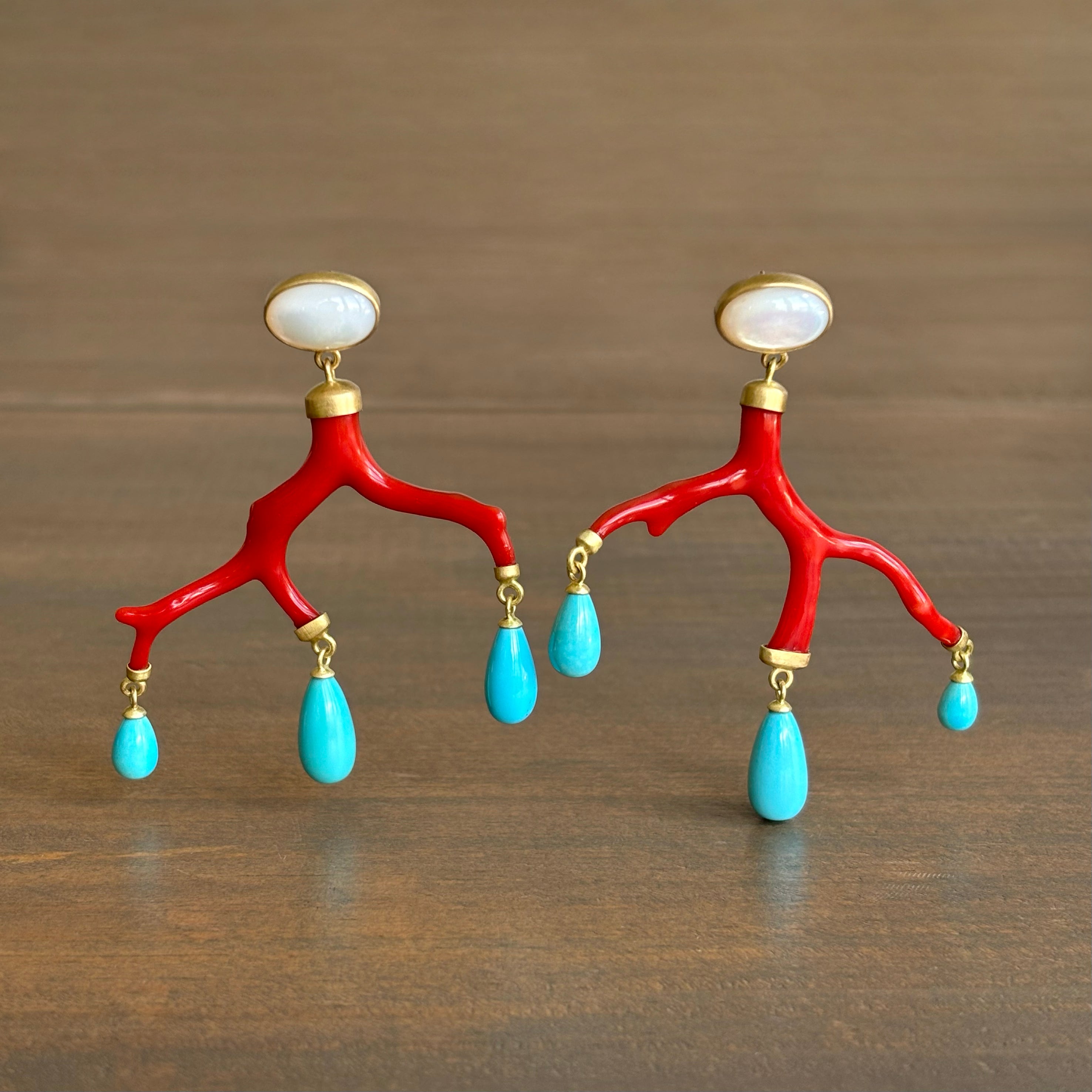 New Swarovski Blue Coral deals Branch Earrings