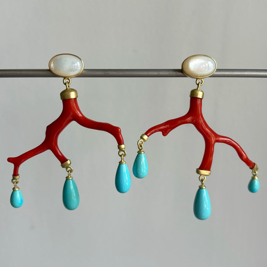 Coral Branch Earrings