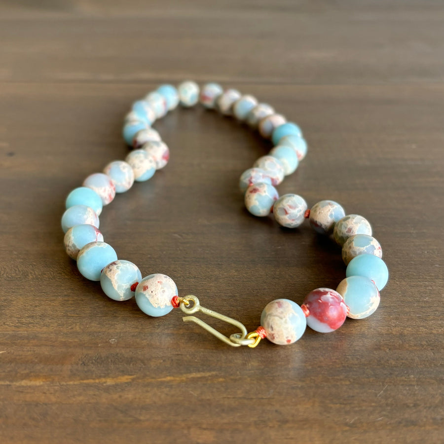 Aqua Terra Jasper Beaded Necklace