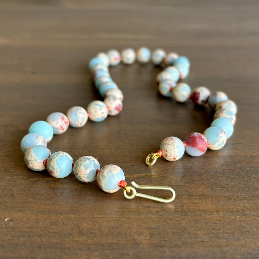 Aqua Terra Jasper Beaded Necklace