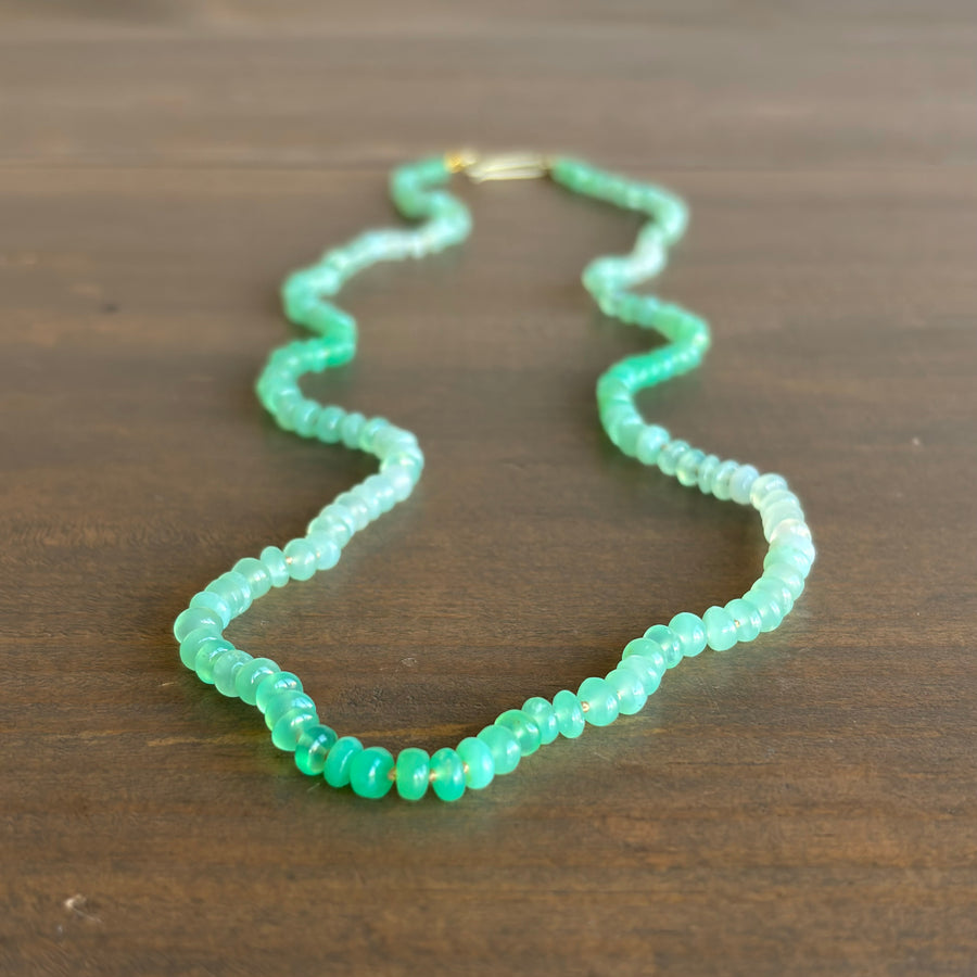 Chrysoprase Rondelle Beaded Necklace