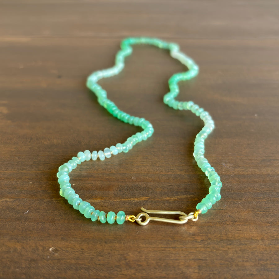 Chrysoprase Rondelle Beaded Necklace