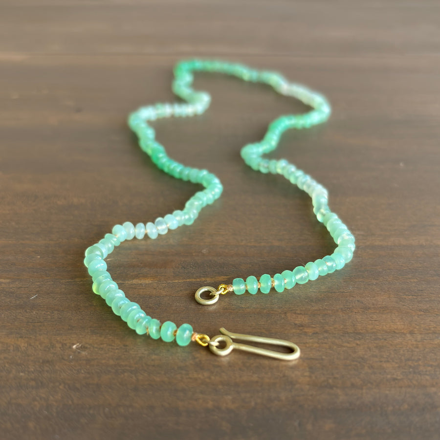 Chrysoprase Rondelle Beaded Necklace