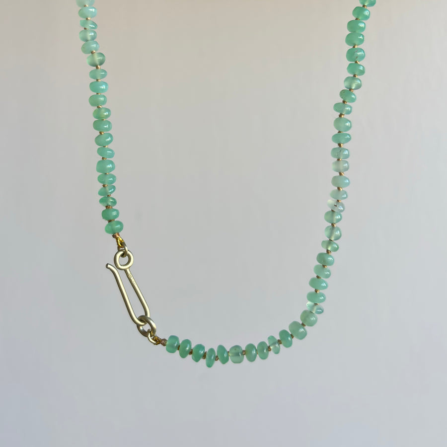 Chrysoprase Rondelle Beaded Necklace