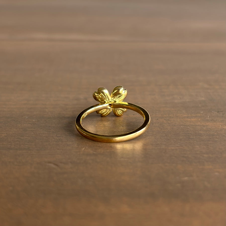 Dogwood Flower Diamond Ring