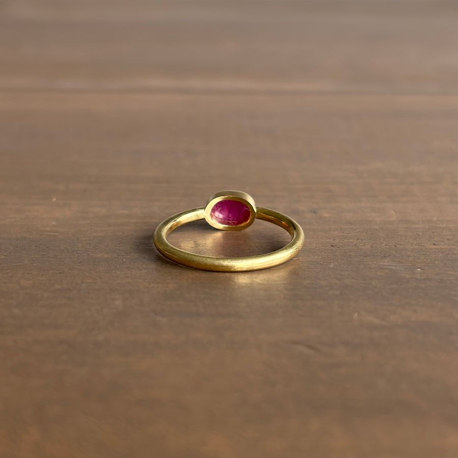 Ruby Cabochon Wire Ring