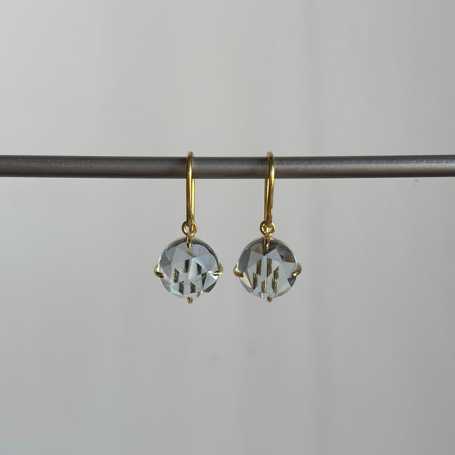 Rose Cut Aquamarine Earrings