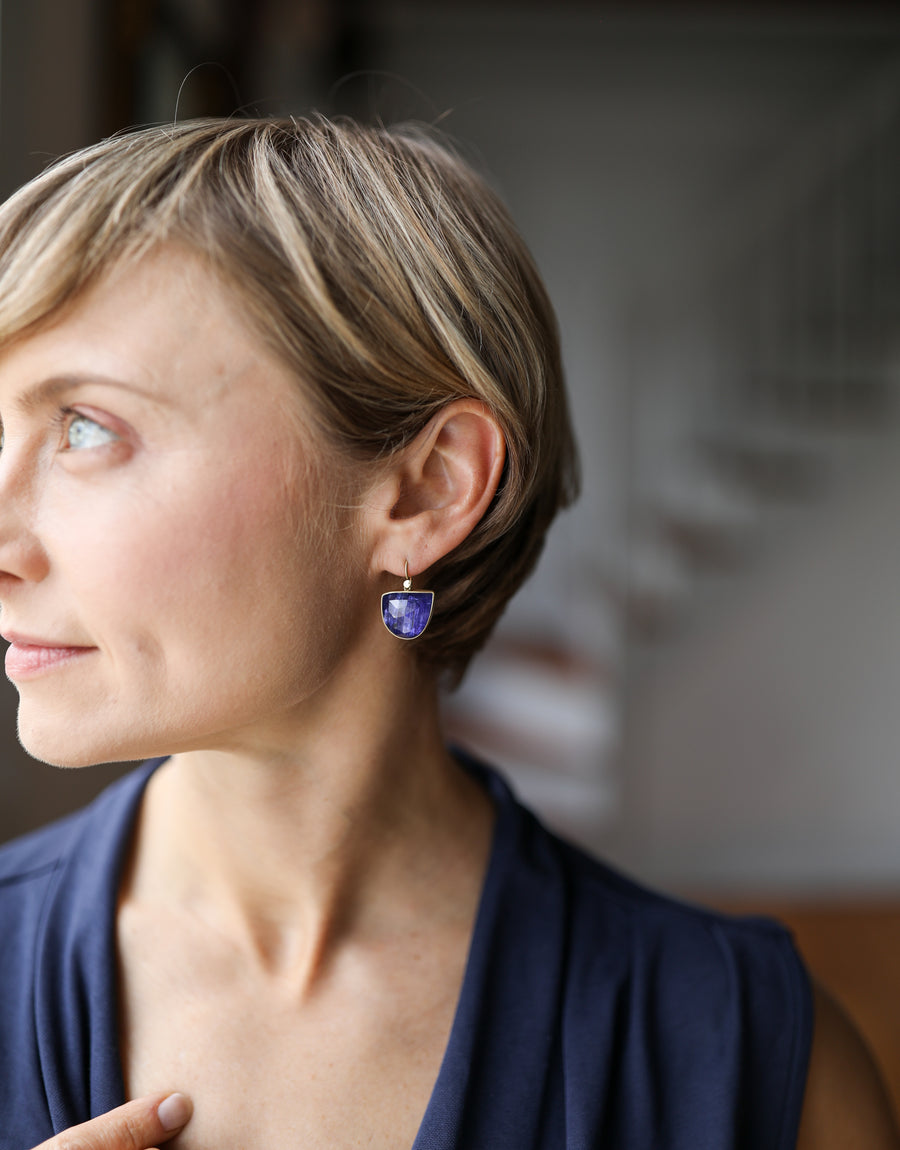 Tanzanite Demilune Earrings