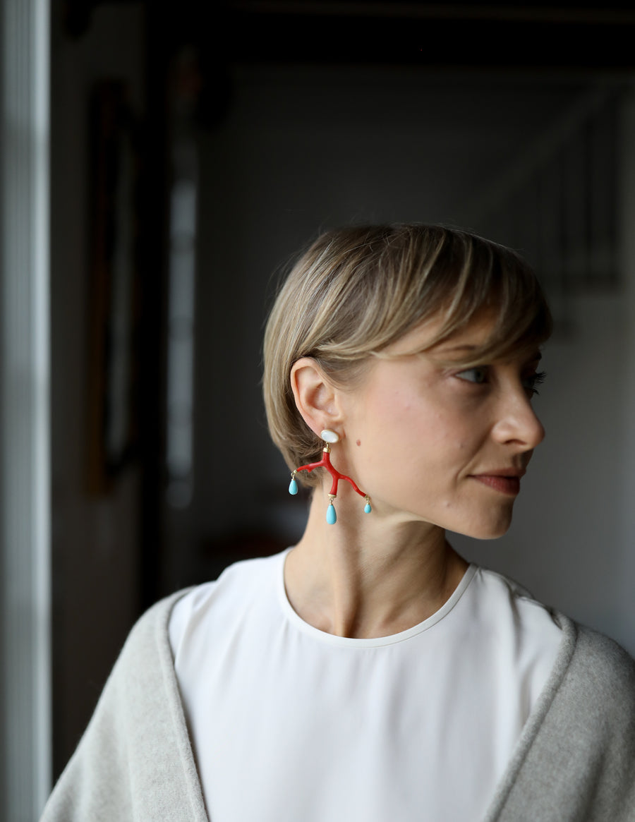 Coral Branch Earrings