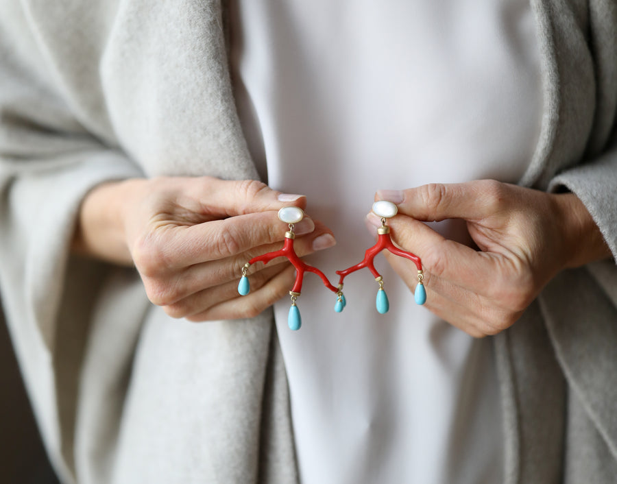 Coral Branch Earrings