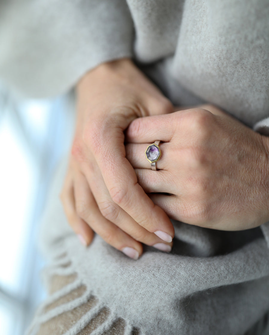 Amethyst Tablet Ring