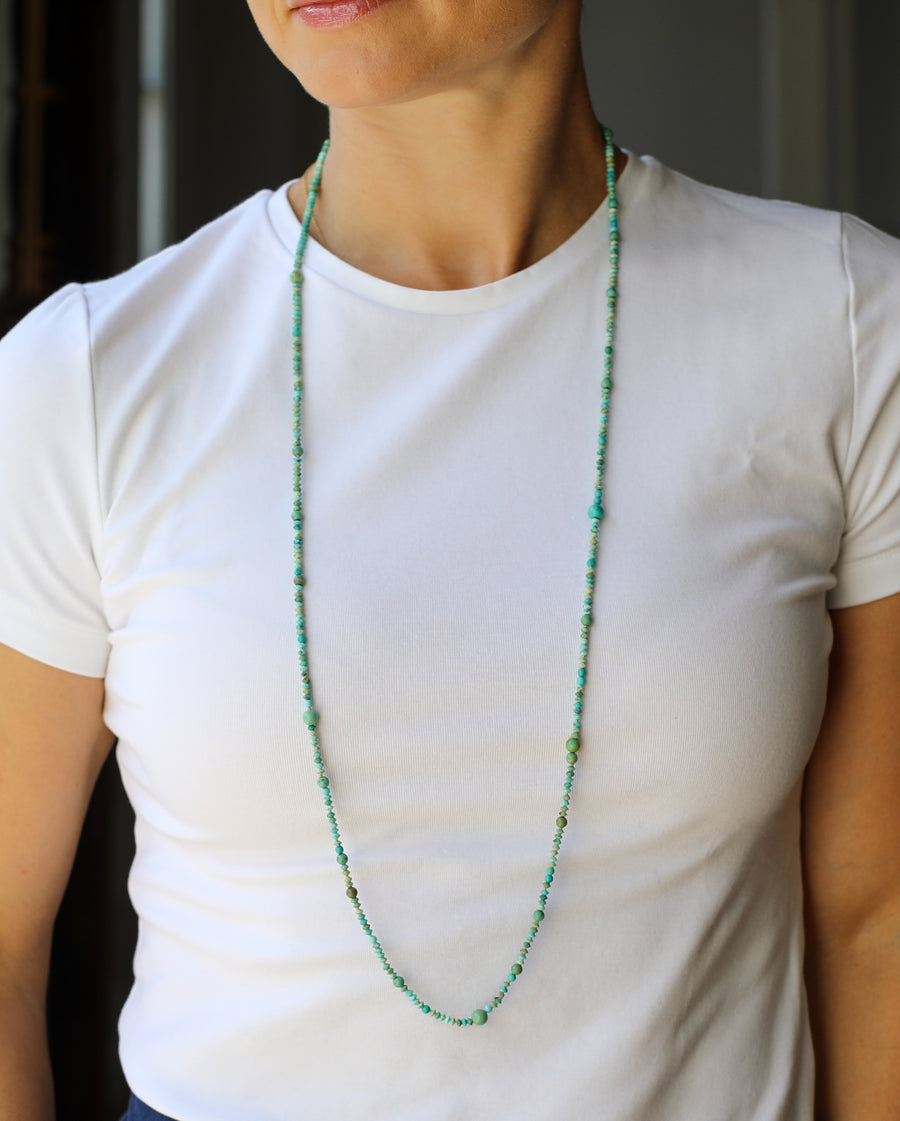 Mixed Turquoise Bead Necklace