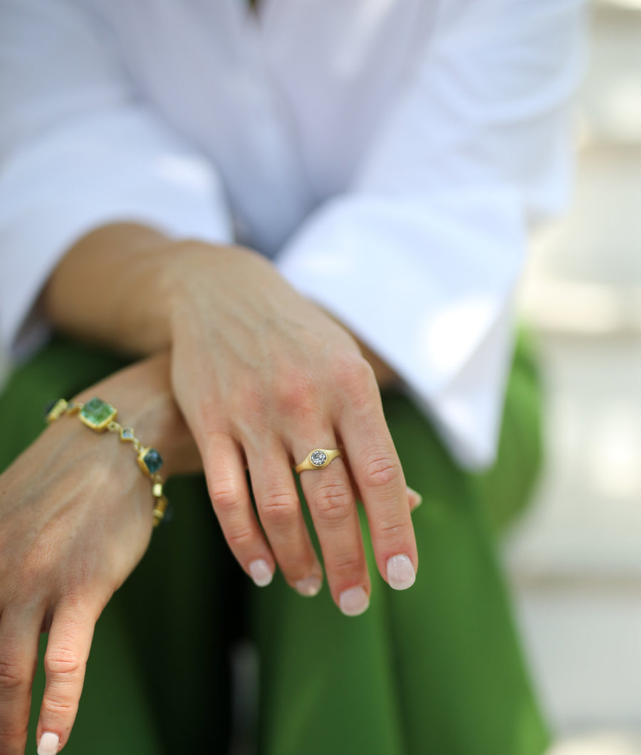 Peppered Diamond Cast Ring