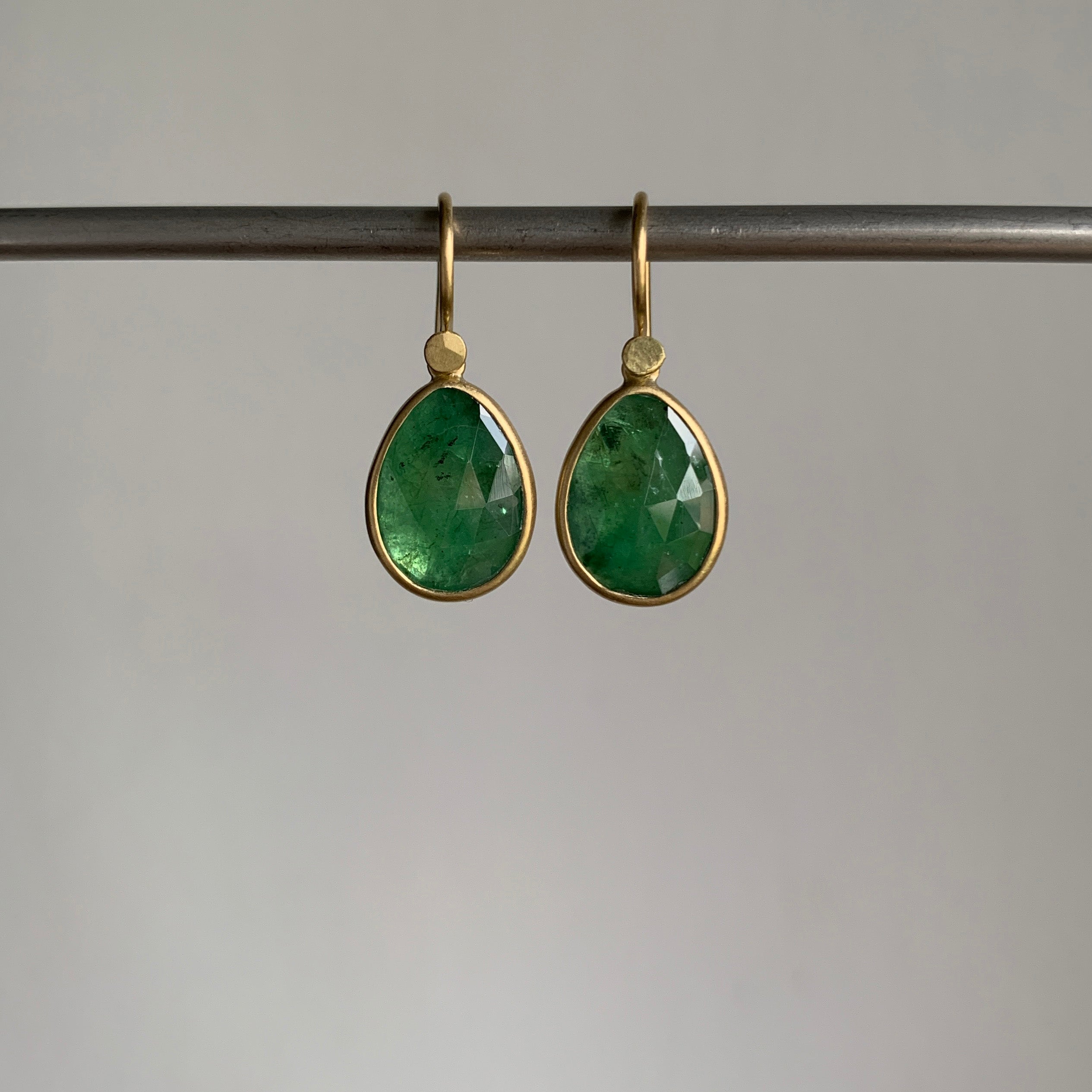 Diamante Emerald Green Drop Earrings – Curio Cottage